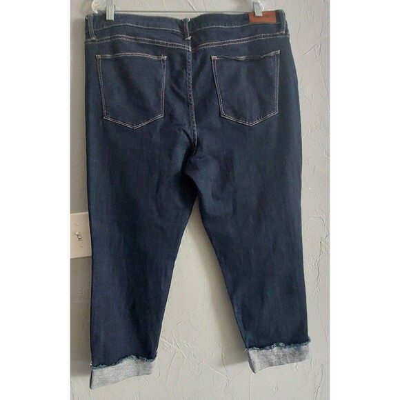 Tommy Hilfiger Jeans Womens 6 Blue Tribeca Skinny Dark Wash Cuffed Denim Pants - Picture 3 of 8